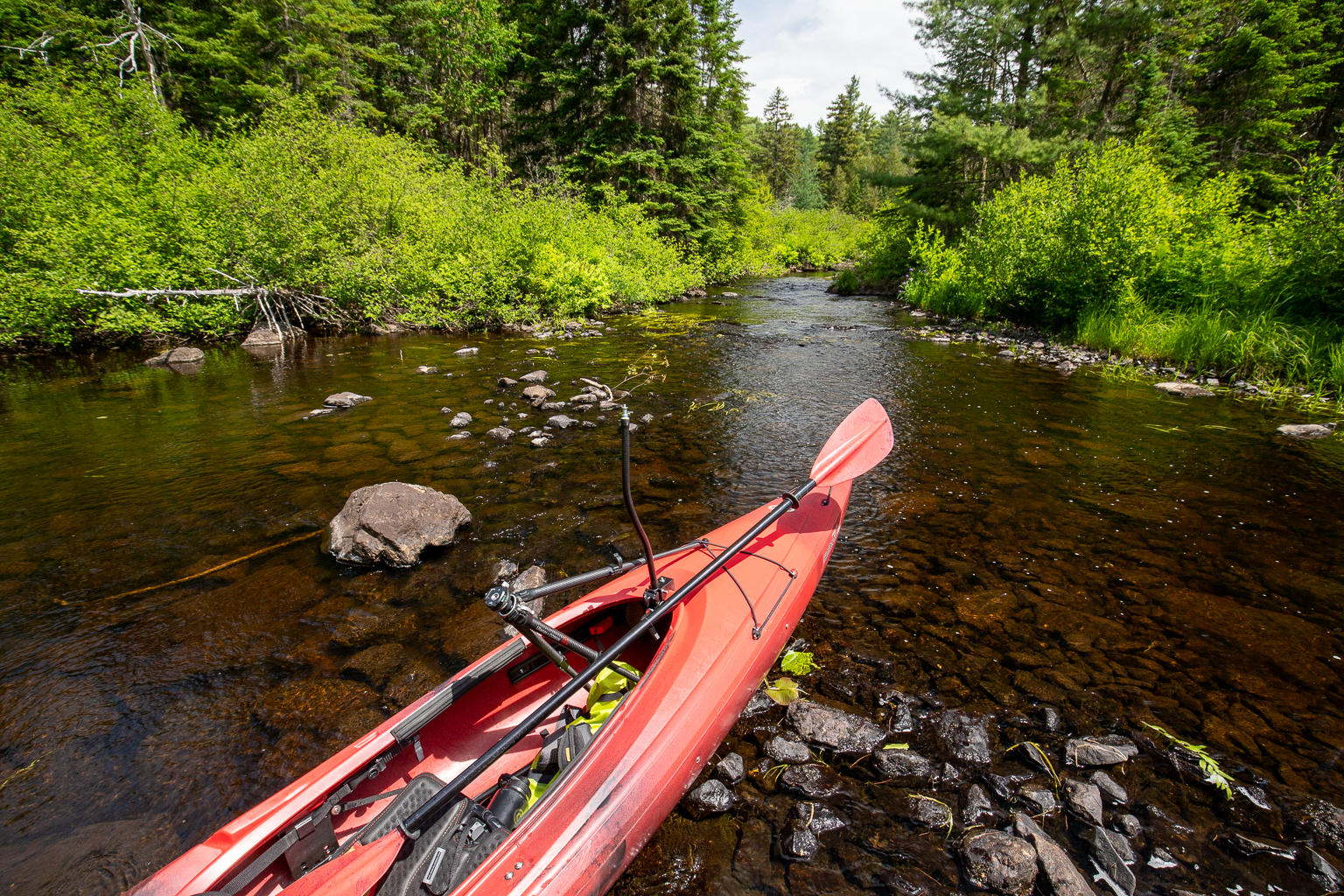 A shallow section of East Branch Nackawic Stream
